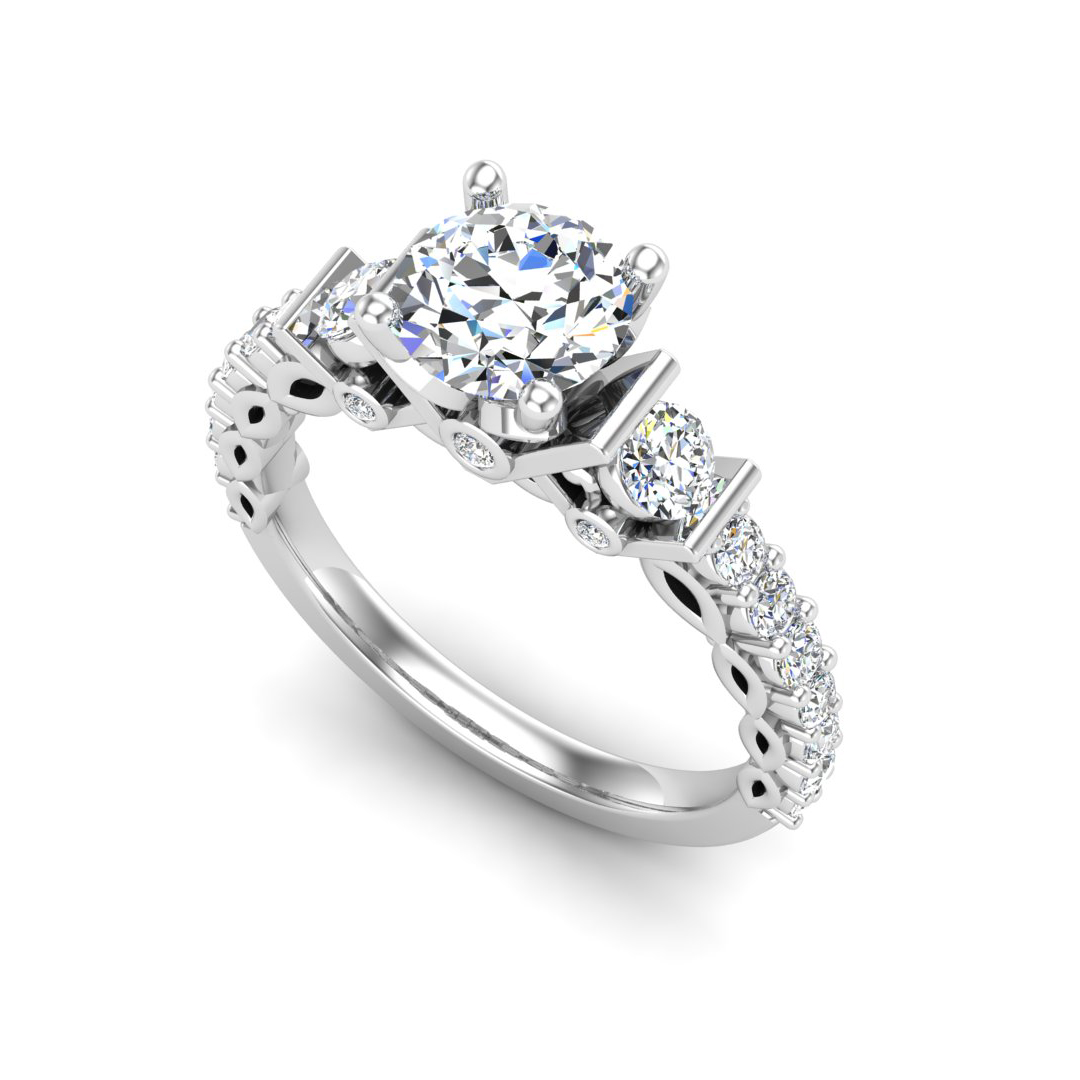 Paislee Accented Engagement Ring